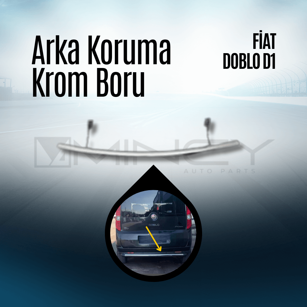 Arka Koruma Krom Boru Fiat Doblo 1999-2005